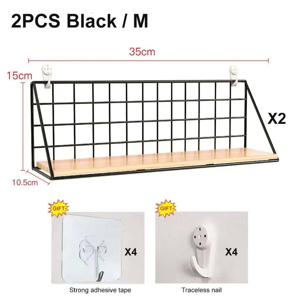 ShelfLux – Wandregal ohne Bohren aus Holz & Metall | Modernes Hängeregal für Wohnzimmer, Schlafzimmer & Bad