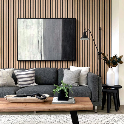 Akustikpaneele BRVN Studio | Natürliche Eiche - Schwarzer Filz