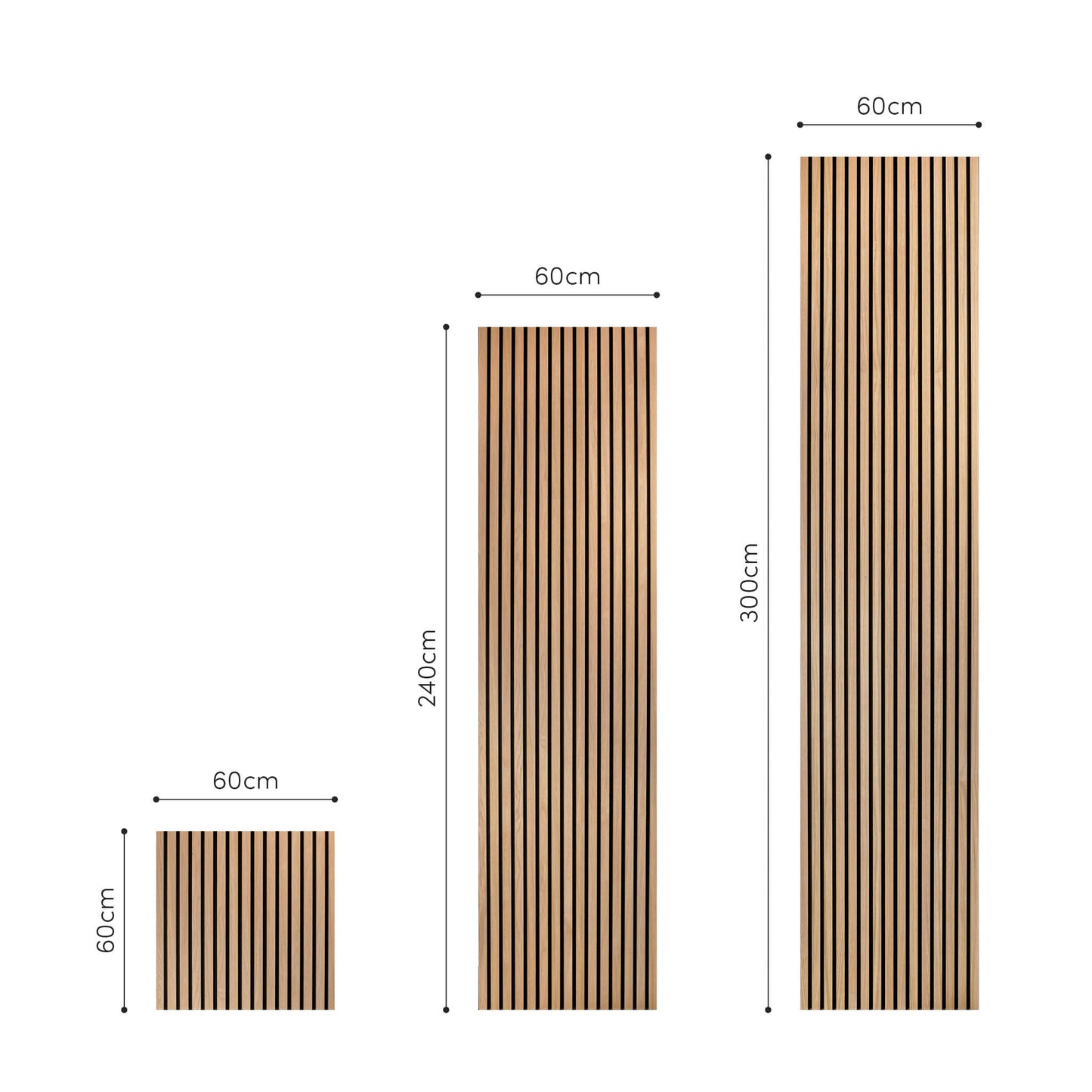 Painel Acústico Walleu 60 x 60cm | Carvalho Natural Feltro Preto