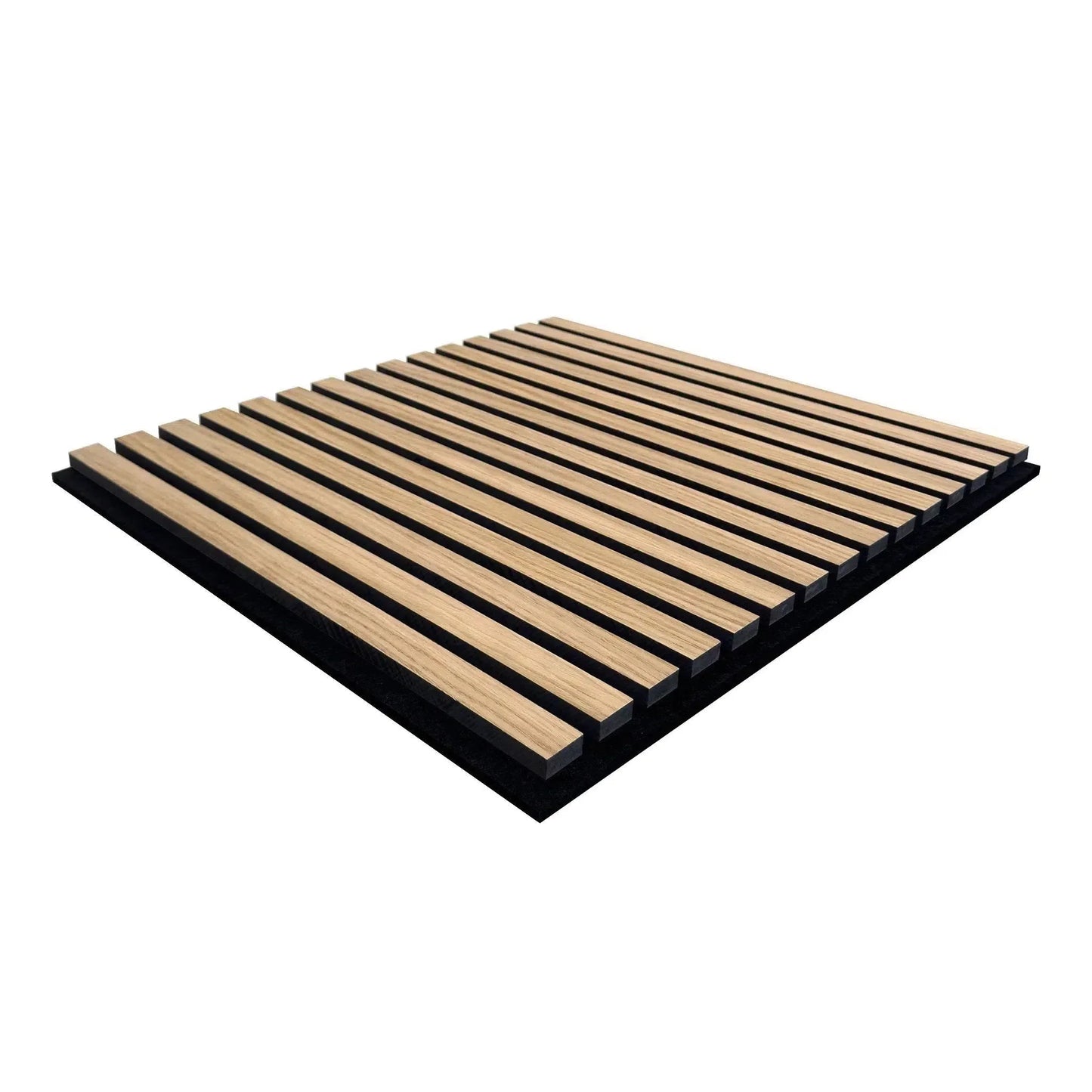 Painel Acústico Walleu 60 x 60cm | Carvalho Natural Feltro Preto