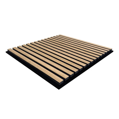 Painel Acústico Walleu 60 x 60cm | Carvalho Natural Feltro Preto